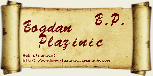 Bogdan Plazinić vizit kartica